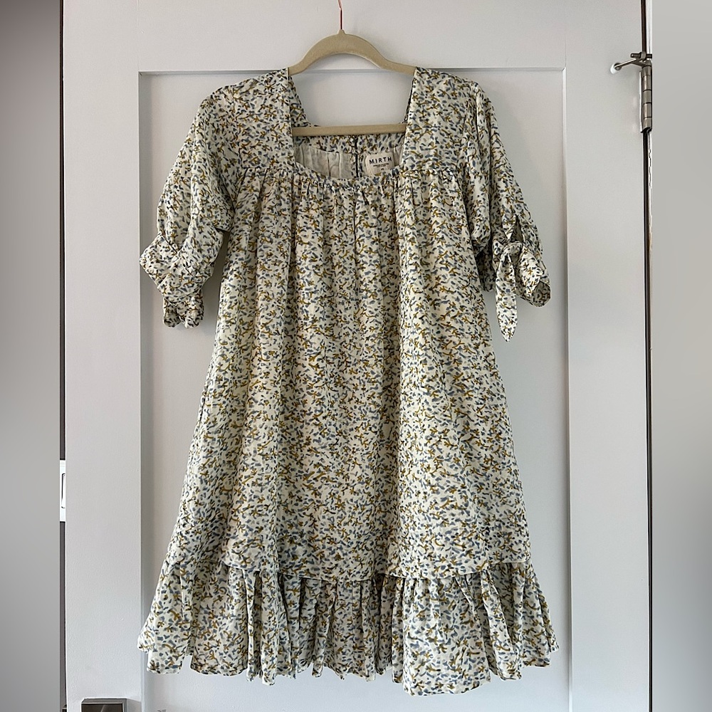 Mirth pueblo short dress in sandstone coral caftan